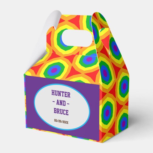 LBGTQA+ Rainbow Circle Design Geschenkschachtel (Vorderseite)