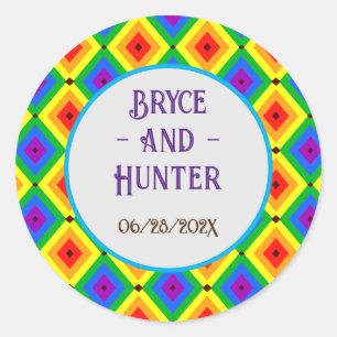 LBGTQA+ Regenbogen-Stolz Runder Aufkleber