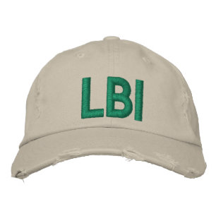 LBI HAT LONG BEACH INSEL NEW JERSEY 08008 BESTICKTE BASEBALLKAPPE