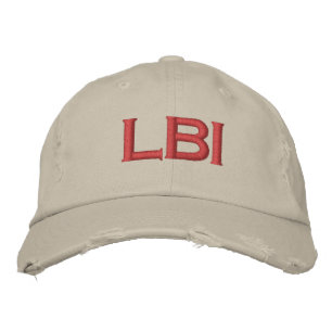 LBI HAT LONG BEACH INSEL NEW JERSEY 08008 BESTICKTE BASEBALLKAPPE
