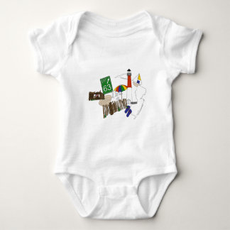 LBI Liebe-Primärfarbcollage Baby Strampler