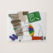 LBI Liebe-Primärfarbcollage Puzzle (Horizontal)