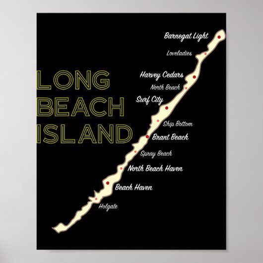 Lbi Nj Long Beach Island New Jersey Nj Strandhaus Poster (Vorne)