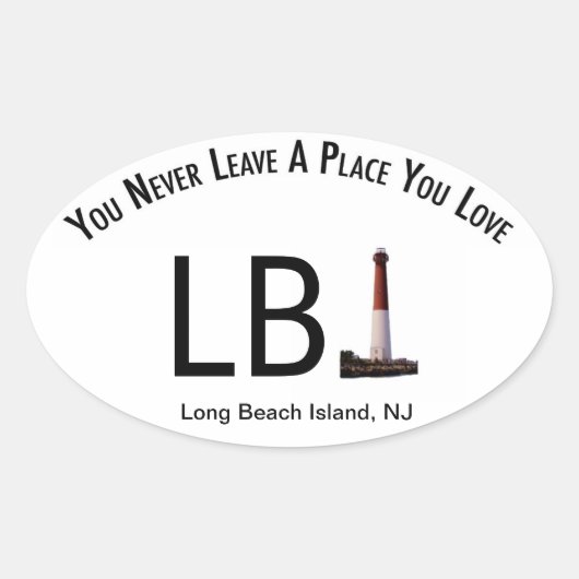 LBI Sticker Long Beach Island, NJ Lighthouse (Vorderseite)