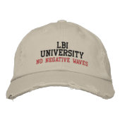 LBI UNIVERSITY NO NEGATIVE WAVES BESTICKTE BASEBALLKAPPE (Vorderseite)
