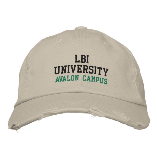 LBI UNIVERSITY (TM) EMBROIDERED HAT BESTICKTE BASEBALLKAPPE (Vorderseite)