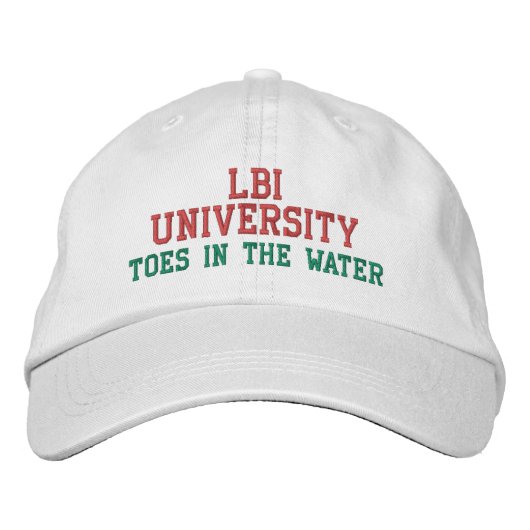 LBI UNIVERSITY TOS IM WASSER BESTICKTE BASEBALLKAPPE (Vorderseite)