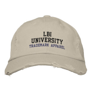 LBI UNIVERSITY TRADEMARKIERT BESTICKTE BASEBALLKAPPE