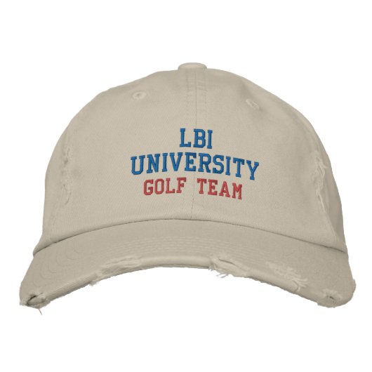 LBI UNIVERSITY TRADEMARKIERTER EMBROIDERIERTER HAT BESTICKTE BASEBALLKAPPE (Vorderseite)