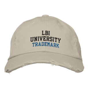 LBI UNIVERSITY TRADEMARKIERTER EMBROIDERIERTER HAT BESTICKTE BASEBALLKAPPE