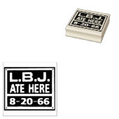 LBJ Ate hier Briefmarke Gummistempel (Stempel)