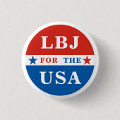 LBJ für die USA Button (Vorderseite)