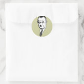 LBJ RUNDER AUFKLEBER (Tasche)
