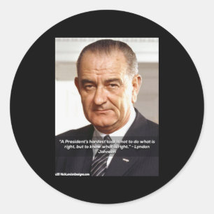 LBJ "Wissen, was richtig ist" Crafting, Scrapbooki Runder Aufkleber