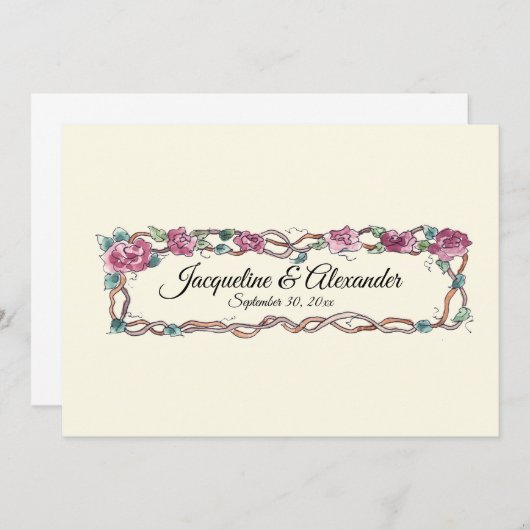 LC Einfügen von Audrey Jeanns Expressions-Kalligra Einladung (Vorne/Hinten)