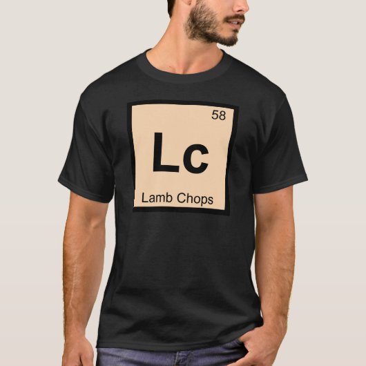 LC - Lammfleisch Chops Chemie Periodisches Tabelle T-Shirt (Vorderseite)