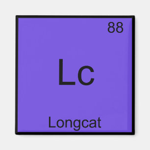 Lc - Longcat Lustiges Chemie-Symbol Meme T-Shirt Magnet