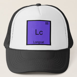 Lc - Longcat Lustiges Chemie-Symbol-Meme-T-Shirt Truckerkappe