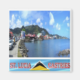 LC - Saint Lucia - Castries Hafen Magnet