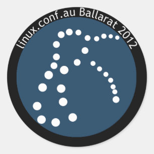 LCA2012-Aufkleber mit Text Runder Aufkleber