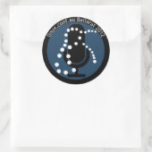 LCA2012-Lautsprecher-Aufkleber mit Text Runder Aufkleber (Tasche)