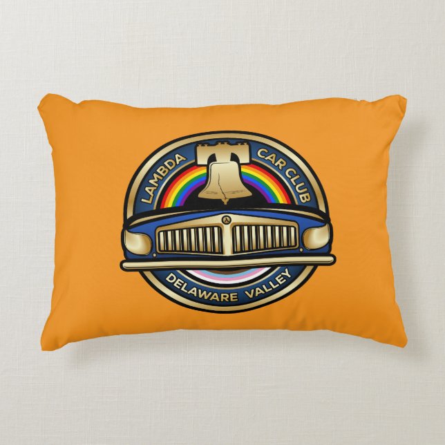 LCCI DelVal Throw Pillow (Orange) Dekokissen (Vorderseite)