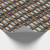 LCD-Bildschirm für das alte Retro-Fernsehen Geschenkpapier (Ecke)