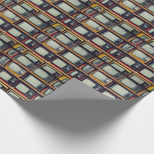 LCD-Bildschirm für das alte Retro-Fernsehen Geschenkpapier (Ecke)