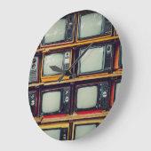 LCD-Bildschirm für das alte Retro-Fernsehen Große Wanduhr (Winkel)