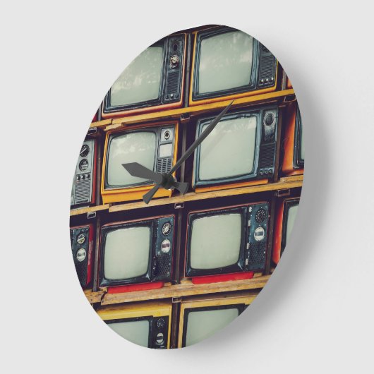 LCD-Bildschirm für das alte Retro-Fernsehen Große Wanduhr (Winkel)