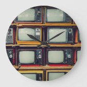 LCD-Bildschirm für das alte Retro-Fernsehen Große Wanduhr (Vorderseite)