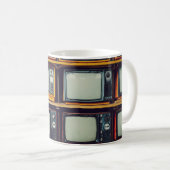 LCD-Bildschirm für das alte Retro-Fernsehen Kaffeetasse (VorderseiteRechts)