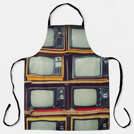 LCD-Bildschirm für das alte Retro-Fernsehen Schürze (Vorderseite)