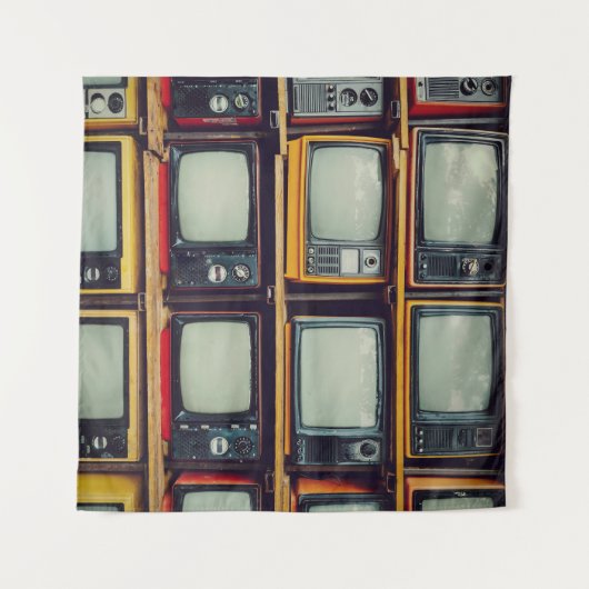 LCD-Bildschirm für das alte Retro-Fernsehen Wandteppich (Vorderseite (Horizontal))