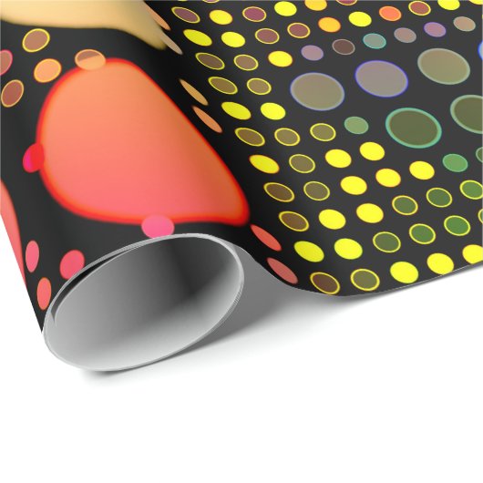Lcd-Disco-Lichter Geschenkpapier (Rolleneckpunkt)