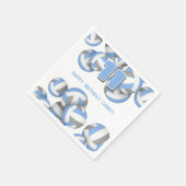 lch blaues graues Team färbt Volleyball-Kinderspor Serviette (Ecke)