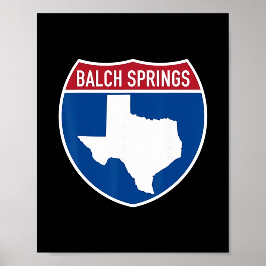 Lch Springs Texas Tx Interstate Highway Urlaub S Poster (Vorne)