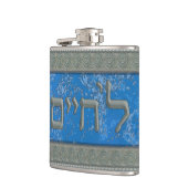 L'Chaim auf Hebräer Flachmann (Links)