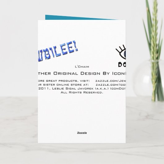 L'Chaim Karte (Rückseite)