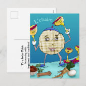 L'chaim Pesach Feiertagspostkarte (Vorne/Hinten)