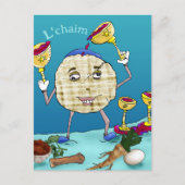 L'chaim Pesach Feiertagspostkarte (Vorderseite)