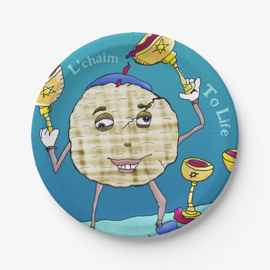 L'chaim Pesach Pappteller (Vorderseite)