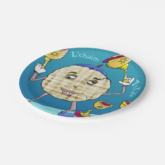 L'chaim Pesach Pappteller (Schrägansicht)