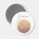 L'chaim (Toast mit Wildblumen) Magnet (Vorderseite/Rückseite)