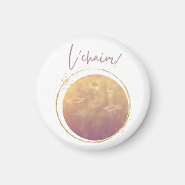 L'chaim (Toast mit Wildblumen) Magnet