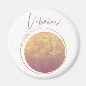 L'chaim (Toast mit Wildblumen) Magnet (Vorne)