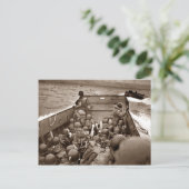 LCI und Soldaten Omaha Beachhead Postkarte (Stehend Vorderseite)