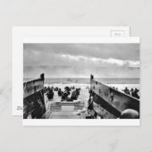 LCIs Soldiers Wading Ashore Postkarte (Vorne/Hinten)