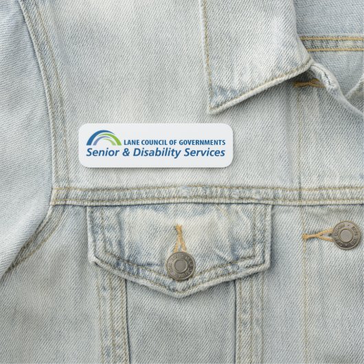 LCOG Logo-Button für Senior- und Behindertendienst Namensschild (Beispiel)