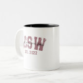 LCSW Abschluss 2022 lizenzierte klinische Sozialar Zweifarbige Tasse (Vorderseite Links)